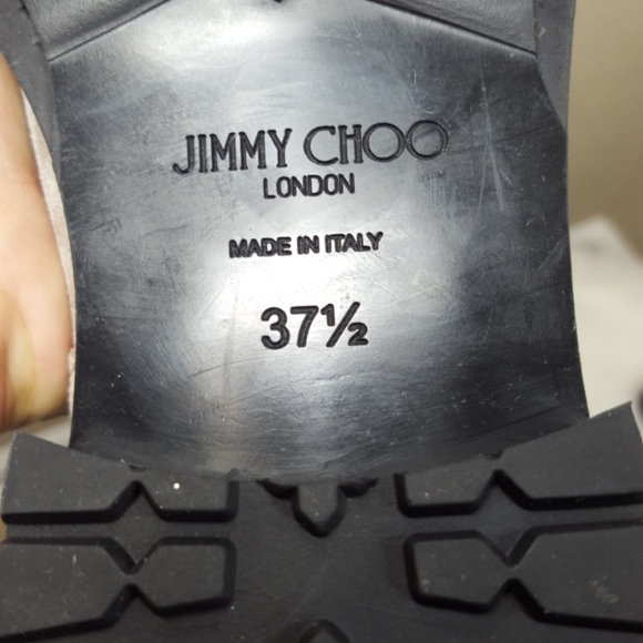 Jimmy Choo Youth Pearls Buckle Booties Taupe Sz 7 - Picture 7 of 10